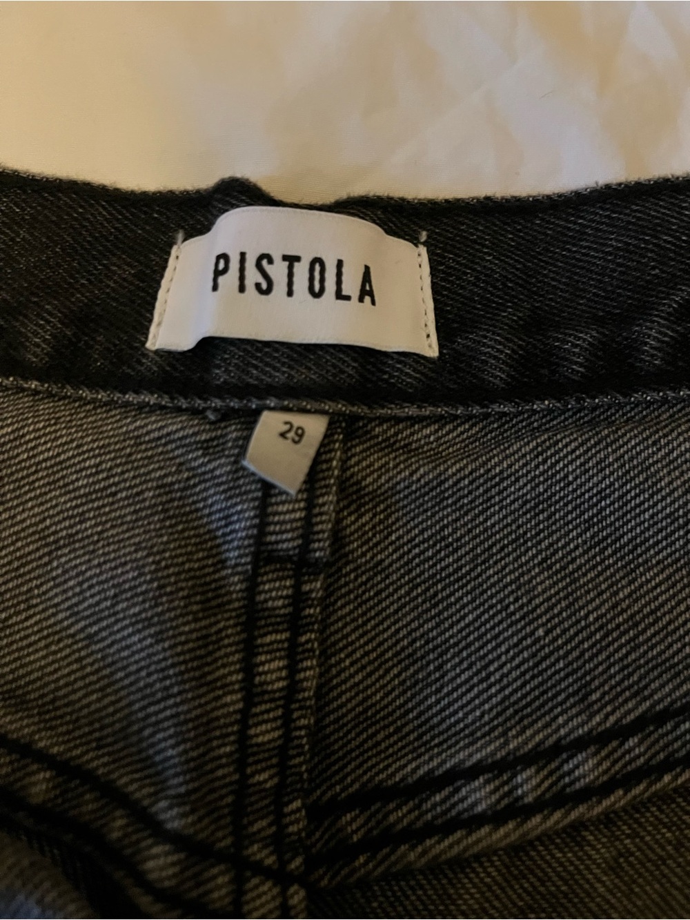 pistola Black Distressed High-Rise Denim Shorts - Picture 2 of 4